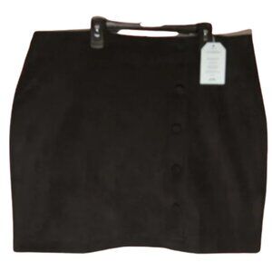Ni Min Button Front Velvety Soft Deep Black Skirt – size 2XL – NWT